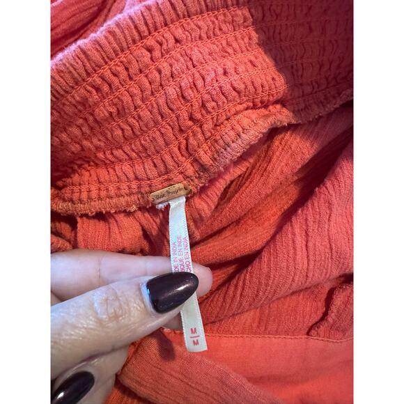 Free People Summer Kiss Godet Bohemian Wide Leg Pants Medium - Picture 7 of 8